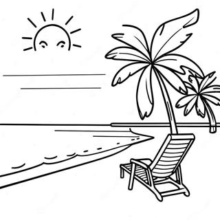 Bahamas Beach Scene Coloring Page 68943-56826