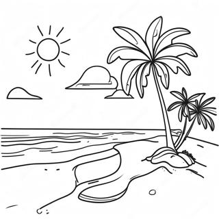 Bahamas Beach Scene Coloring Page 68943-56827