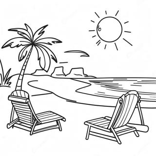 Bahamas Beach Scene Coloring Page 68943-56828