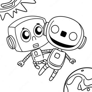 Zim And Gir In Space Coloring Page 6895-5608