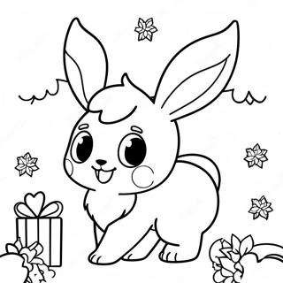 Eevee Christmas Coloring Page 68963-56847