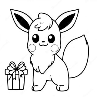 Eevee Christmas Coloring Page 68963-56848