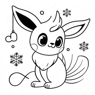 Eevee With Snowflakes Coloring Page 68964-56849