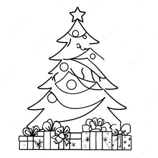 Festive Christmas Tree Coloring Page 68994-56873