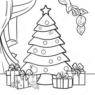 Festive Christmas Tree Coloring Page 68994-56874