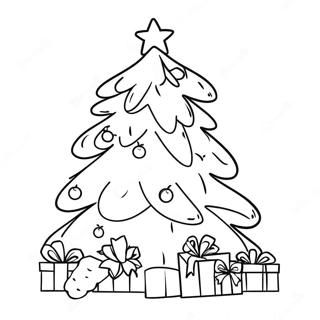 Festive Christmas Tree Coloring Page 68994-56875