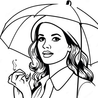 Lana Del Rey Singing In The Rain Coloring Page 69004-56885