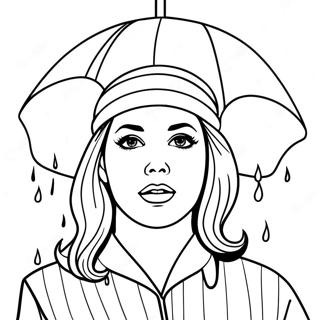 Lana Del Rey Singing In The Rain Coloring Page 69004-56887