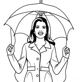 Lana Del Rey Singing In The Rain Coloring Page 69004-56888