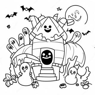 Spookiz Characters In A Haunted House Coloring Page 69014-56916