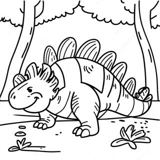 Colorful Dimetrodon In A Forest Coloring Page 69024-56895