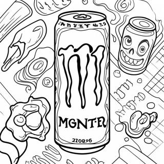 Monster Energy Drink Can Coloring Page 69034-56899