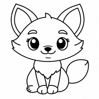 Kawaii Fox Coloring Pages