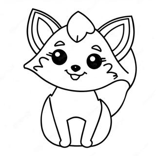 Kawaii Fox Coloring Page 6904-5610