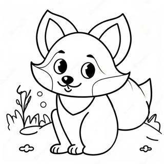 Kawaii Fox Coloring Page 6904-5612