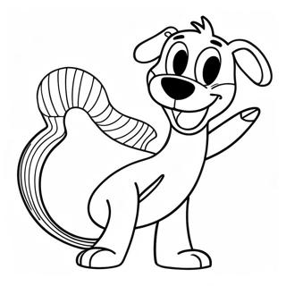 Happy Slinky Dog Playing Coloring Page 69094-56942