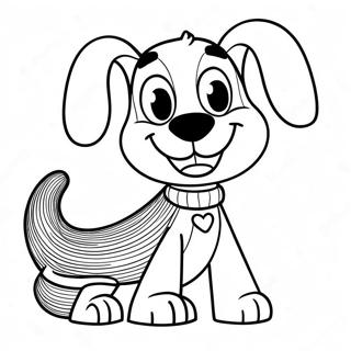 Happy Slinky Dog Playing Coloring Page 69094-56943