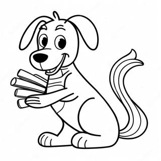 Happy Slinky Dog Playing Coloring Page 69094-56944