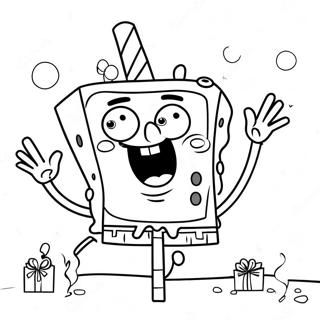 Spongebob Happy Birthday Coloring Pages