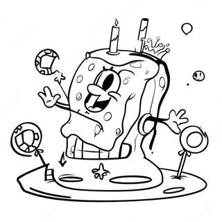 Spongebob Happy Birthday Coloring Page 69113-56966