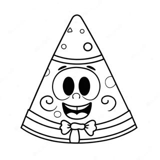 Spongebob Party Hat Coloring Page 69114-56975