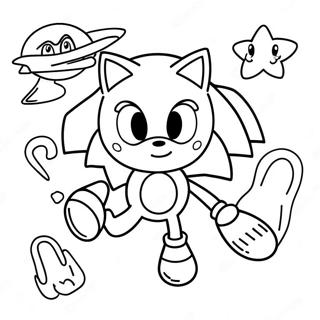 Sonic Among Us Character In Space Coloring Page 69124-56979