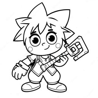 Sora With Keyblade Coloring Page 69164-57009