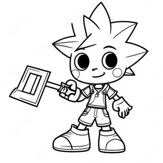 Sora With Keyblade Coloring Page 69164-57011