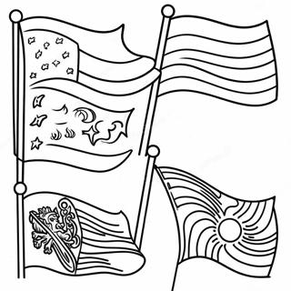 Vibrant Country Flags Coloring Page 69174-57047