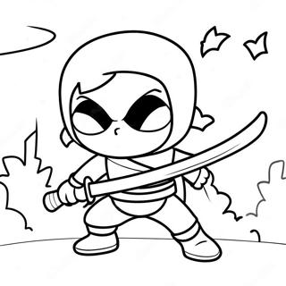 Sneaky Night Ninja In Action Coloring Page 69184-57049