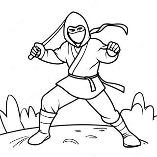 Sneaky Night Ninja In Action Coloring Page 69184-57050