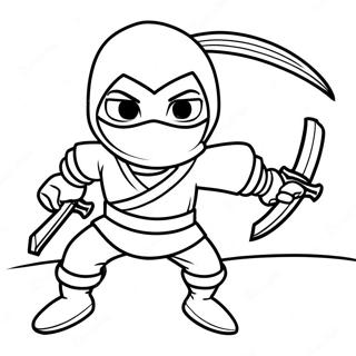 Sneaky Night Ninja In Action Coloring Page 69184-57051