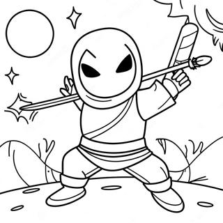 Sneaky Night Ninja In Action Coloring Page 69184-57052