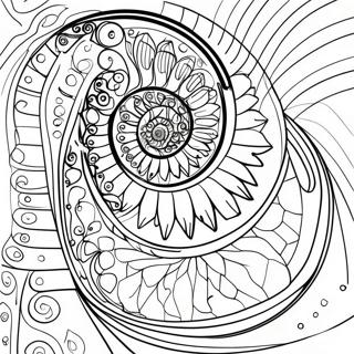 Fibonacci Spiral Coloring Page 69203-57030