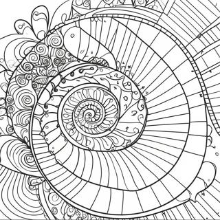 Fibonacci Spiral Coloring Page 69203-57031