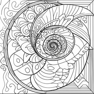 Fibonacci Spiral Coloring Page 69203-57032