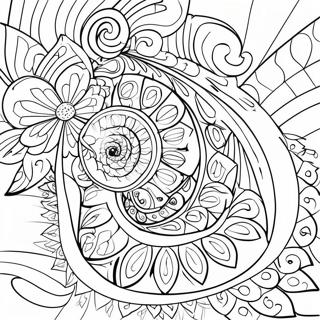 Colorful Fibonacci Sequence Coloring Page 69204-57028