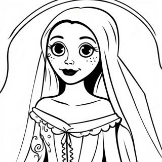 Gothic Corpse Bride Coloring Page 6925-5629