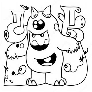 Monster Letters Coloring Page 69263-57084