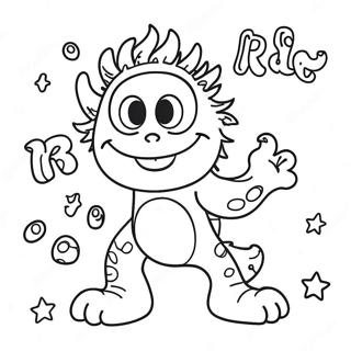 Friendly Monster Letters Coloring Page 69264-57088