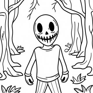 Creepy Eyeless Jack In The Woods Coloring Page 69284-57093