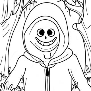 Creepy Eyeless Jack In The Woods Coloring Page 69284-57096