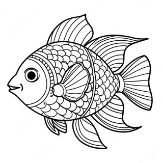 Colorful Tropical Fish Swimming Coloring Page 69294-57104