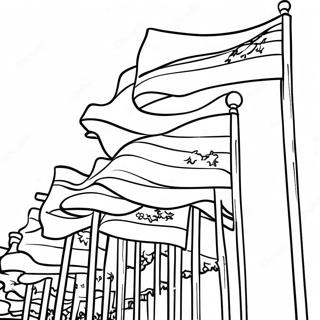 Colorful World Flags Coloring Page 692-554