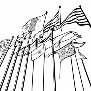 Colorful World Flags Coloring Page 692-556