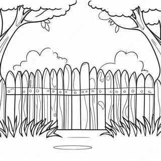 Simple Wooden Fence Coloring Page 69343-57152