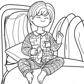 Cozy Flannel Pajamas Coloring Page 69354-57162