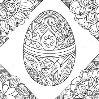 Intricate Pysanky Egg Coloring Page 69374-57173