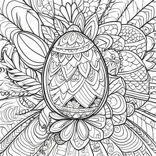 Intricate Pysanky Egg Coloring Page 69374-57175