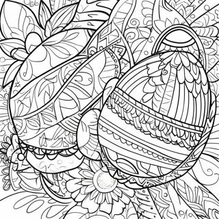 Intricate Pysanky Egg Coloring Page 69374-57176